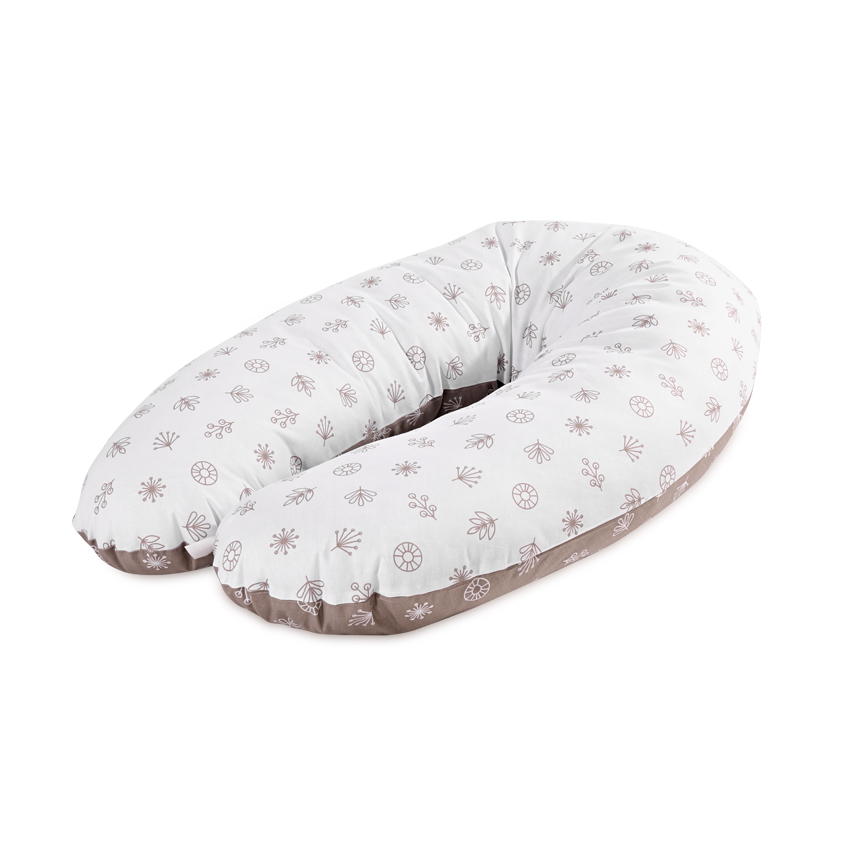 coussin d'allaitement gris & beige