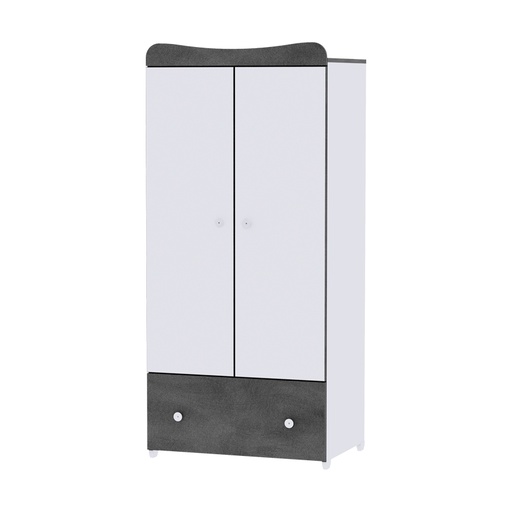 [10170120034] Armoire blanc gris/vintage